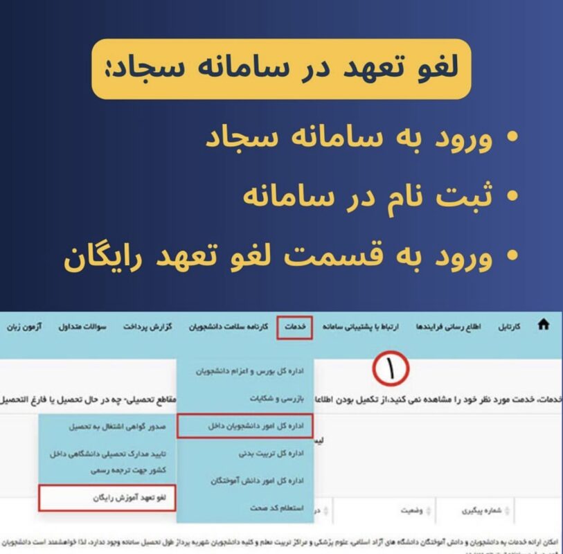 ثبت نام در سامان سجاد